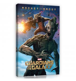 Obraz na plátne: Guardians of The Galaxy Rocket & Groot - 40x60 cm