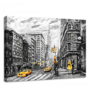 Obraz na plátne: New York (maľovaný) - 70x50 cm