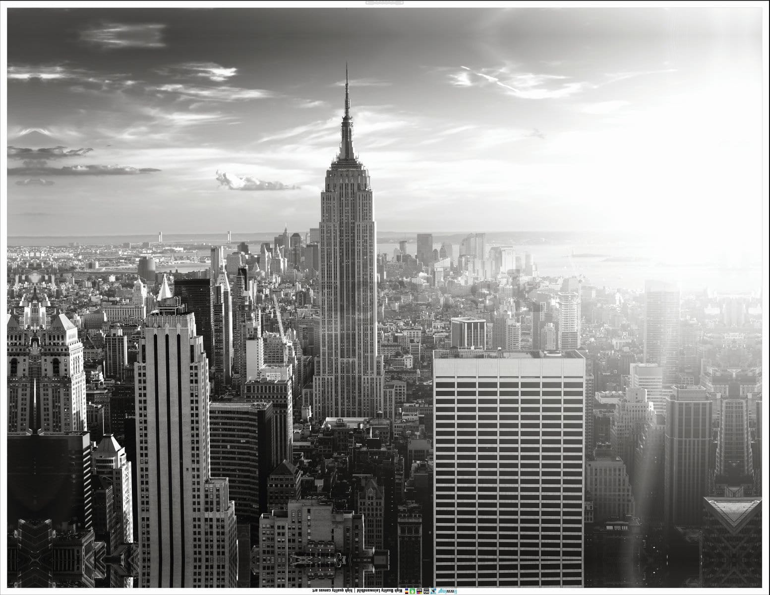 Obraz na plátne: Čiernobiely Manhattan - 100x75 cm