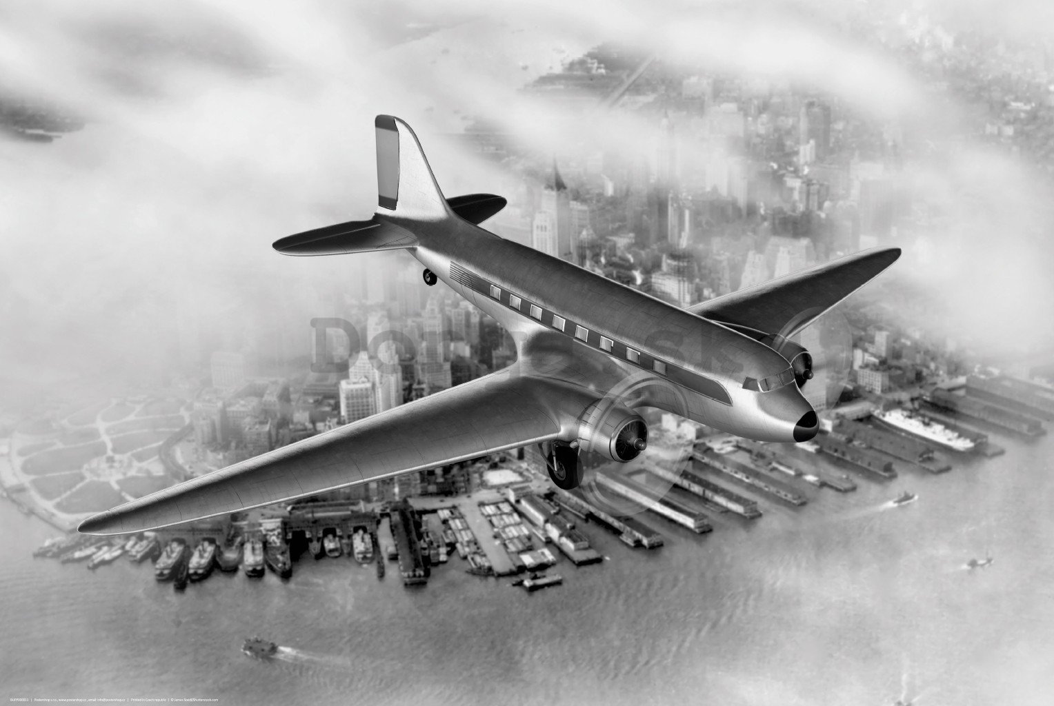Plagát: Dopravné lietadlo (Douglas DC-3 Dakota)