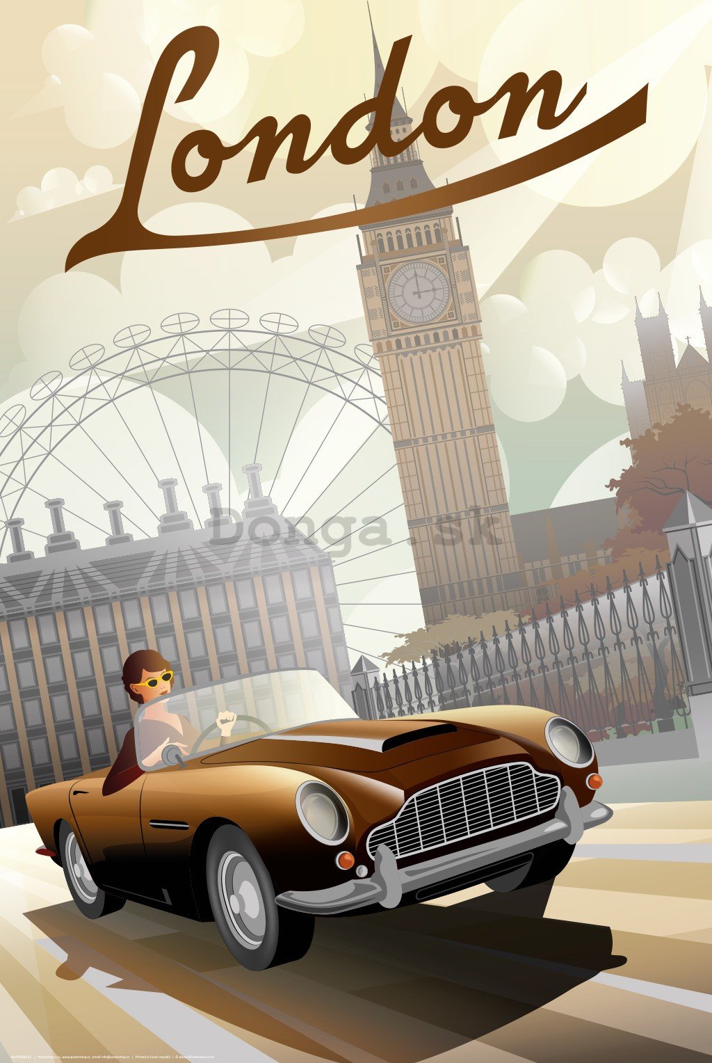 Plagát: London (Art Deco)