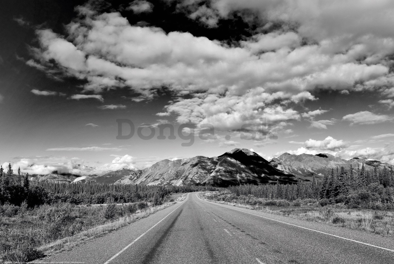 Plagát: Alaska Highway (čiernobiela)