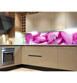 Samolepiaca umývateľná tapeta za kuchynskú linku - Lístky fialiek, 180x60 cm