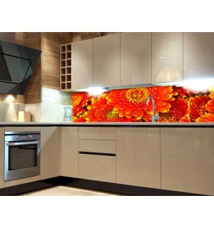 Samolepiaca umývateľná tapeta za kuchynskú linku - Gerbera, 180x60 cm