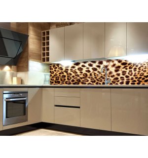 Samolepiaca umývateľná tapeta za kuchynskú linku - Leopardia koža, 180x60 cm