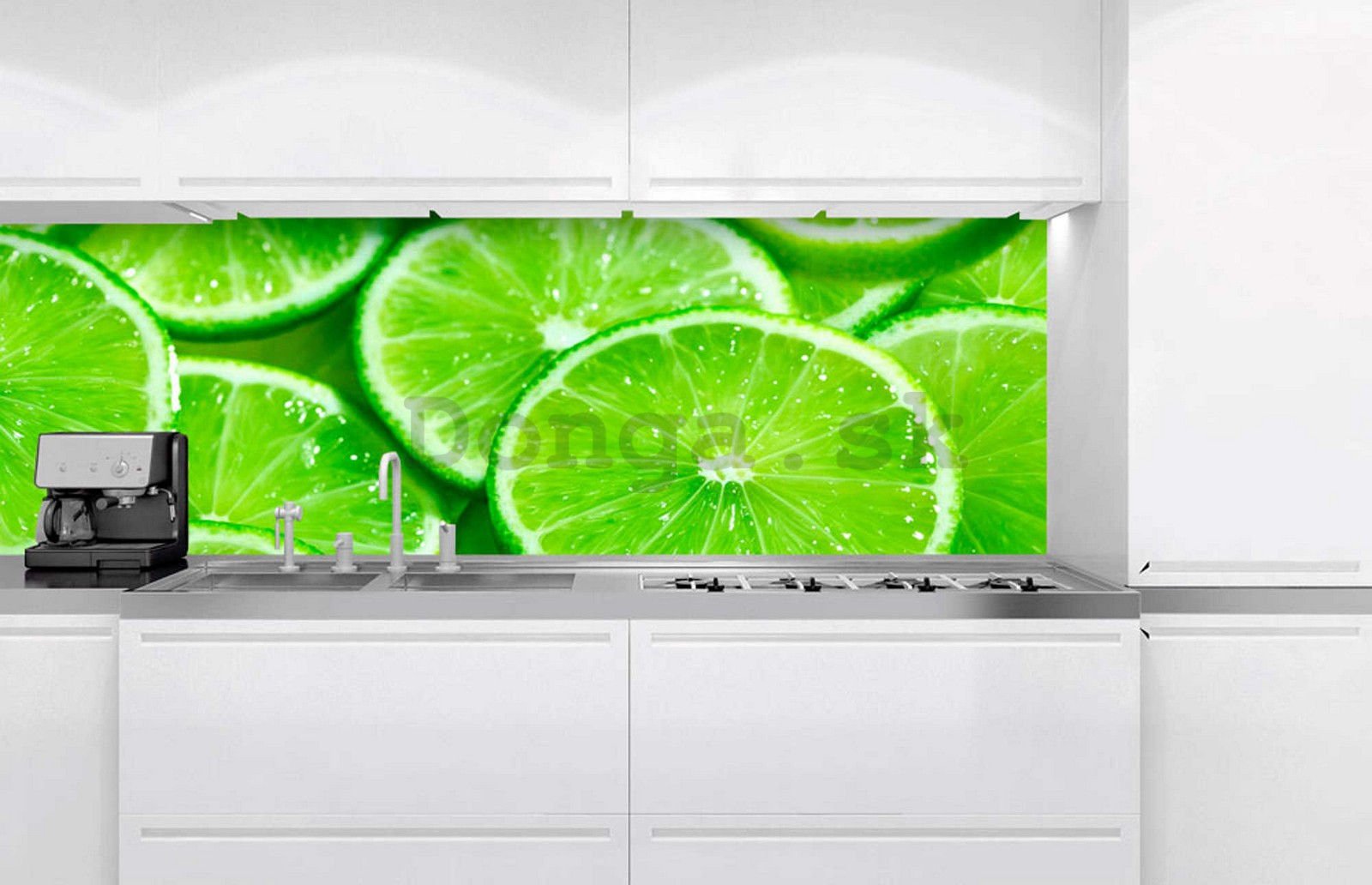 Samolepiaca umývateľná tapeta za kuchynskú linku - Limetky, 180x60 cm