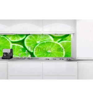 Samolepiaca umývateľná tapeta za kuchynskú linku - Limetky, 180x60 cm
