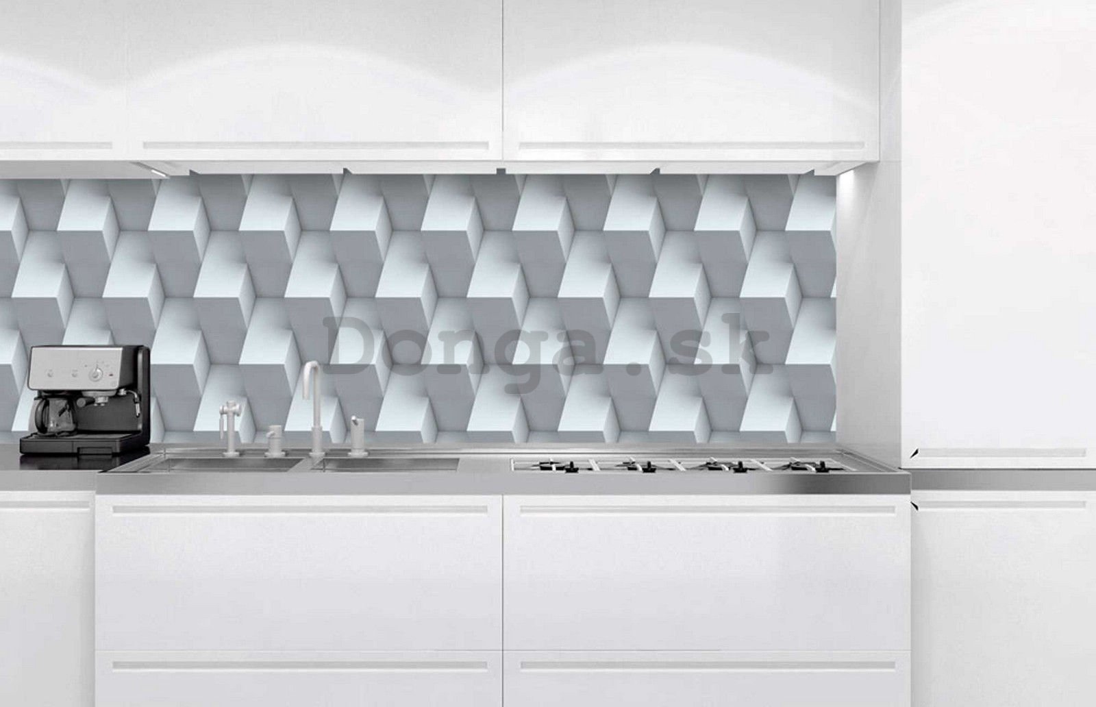 Samolepiaca umývateľná tapeta za kuchynskú linku - Obkladová 3D abstrakcia (2), 180x60 cm