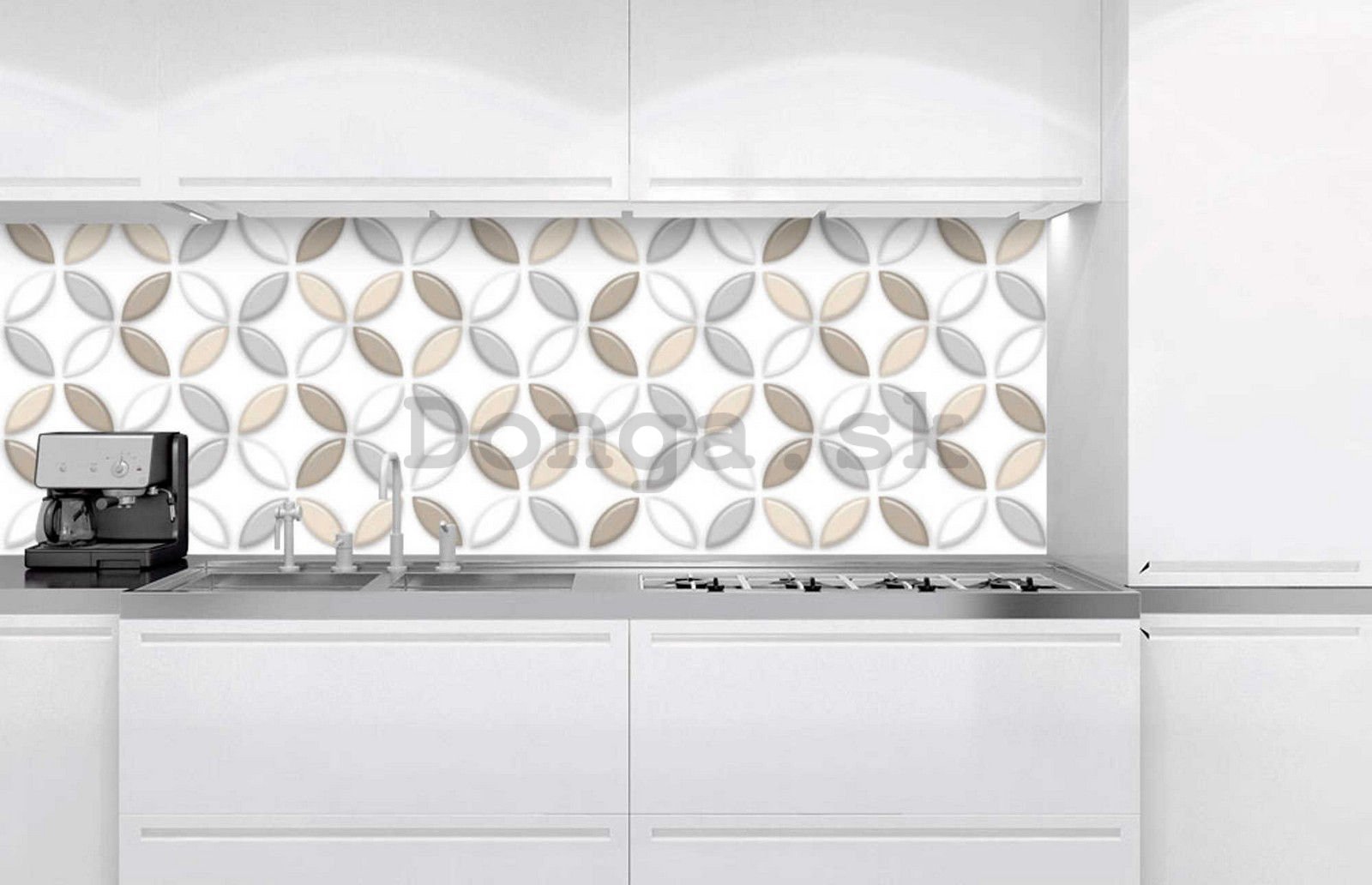 Samolepiaca umývateľná tapeta za kuchynskú linku - Farebný vzor, 180x60 cm
