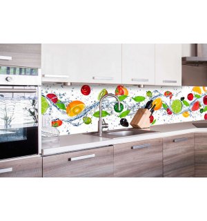Samolepiaca umývateľná fotofototapeta za kuchynskú linku - Citrusy, 260x60 cm