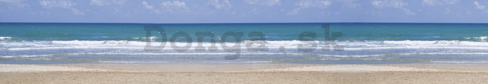 Samolepiaca umývateľná tapeta za kuchynskú linku - Vlny na pláži, 350x60 cm