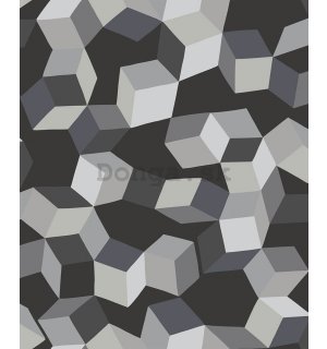 Vinylová tapeta 3D geometrické vzory sivé