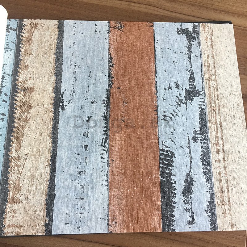 Vinylová tapeta drevené obklady farebné
