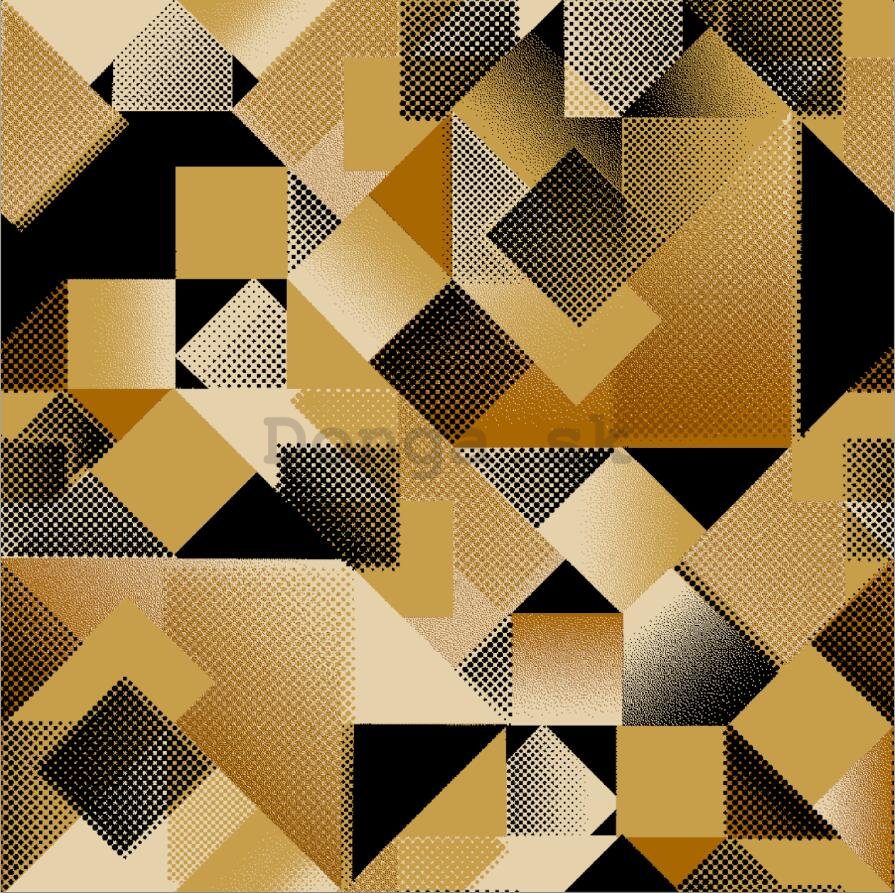 Vinylová tapeta geometrické tvary hnedé odtiene