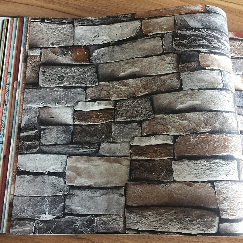 Vinylová tapeta kamenná stena sivé odtiene (2)