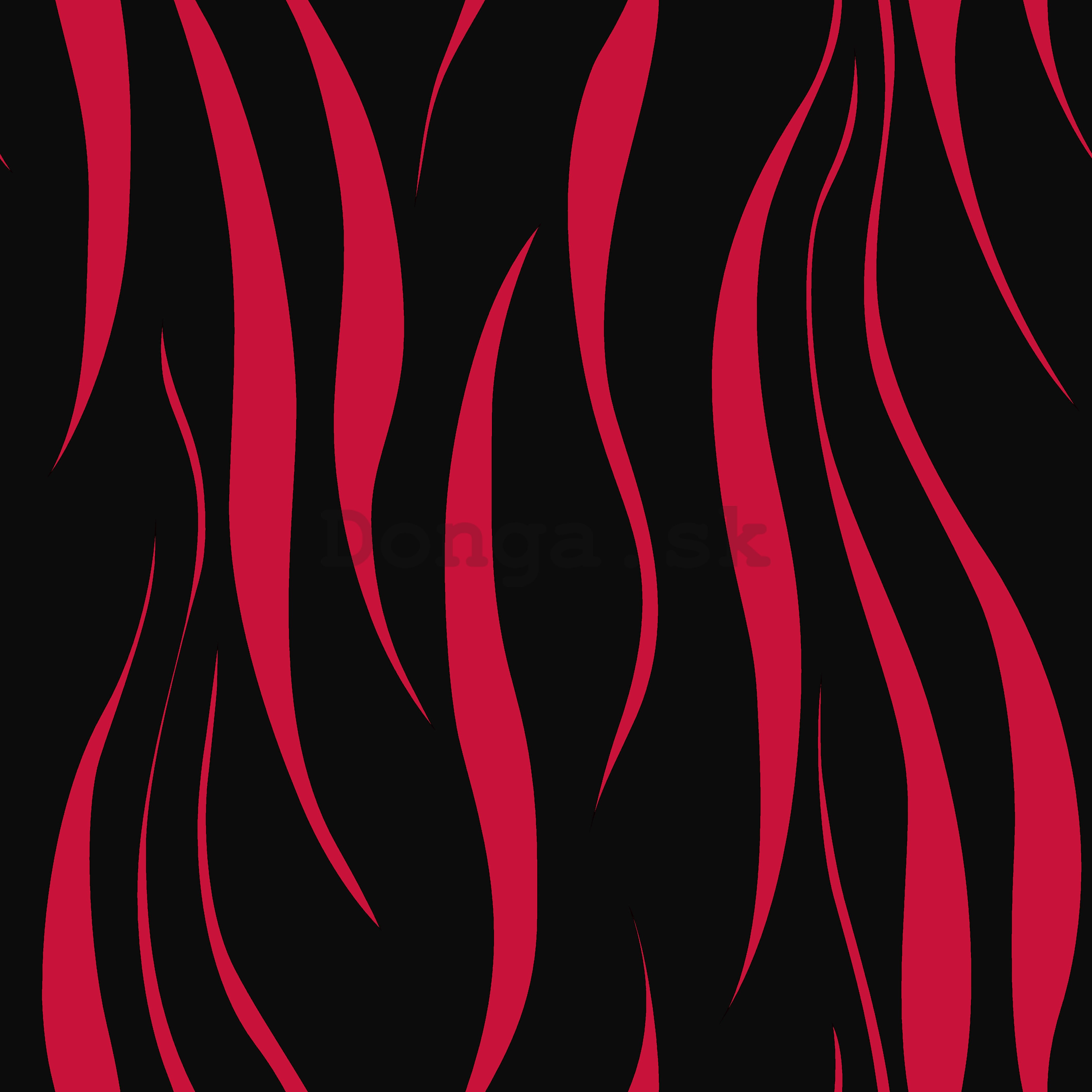 Vinylová tapeta vlnka čierno červený vzor