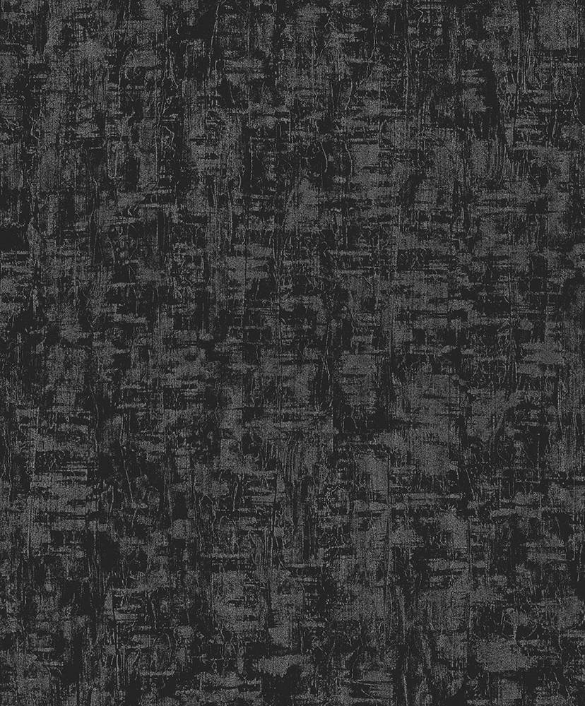 Vinylová umývateľná tapeta štruktúrovaná čierno-šedá