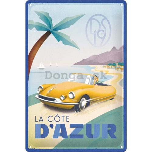 Plechová ceduľa: La Cote D'Azur - 20x30 cm