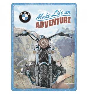 Plechová ceduľa: BMW Make Life an Adventure - 30x40 cm