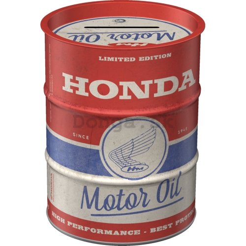 Plechová pokladnička barel: Honda Motor Oil