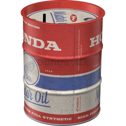 Plechová pokladnička barel: Honda Motor Oil