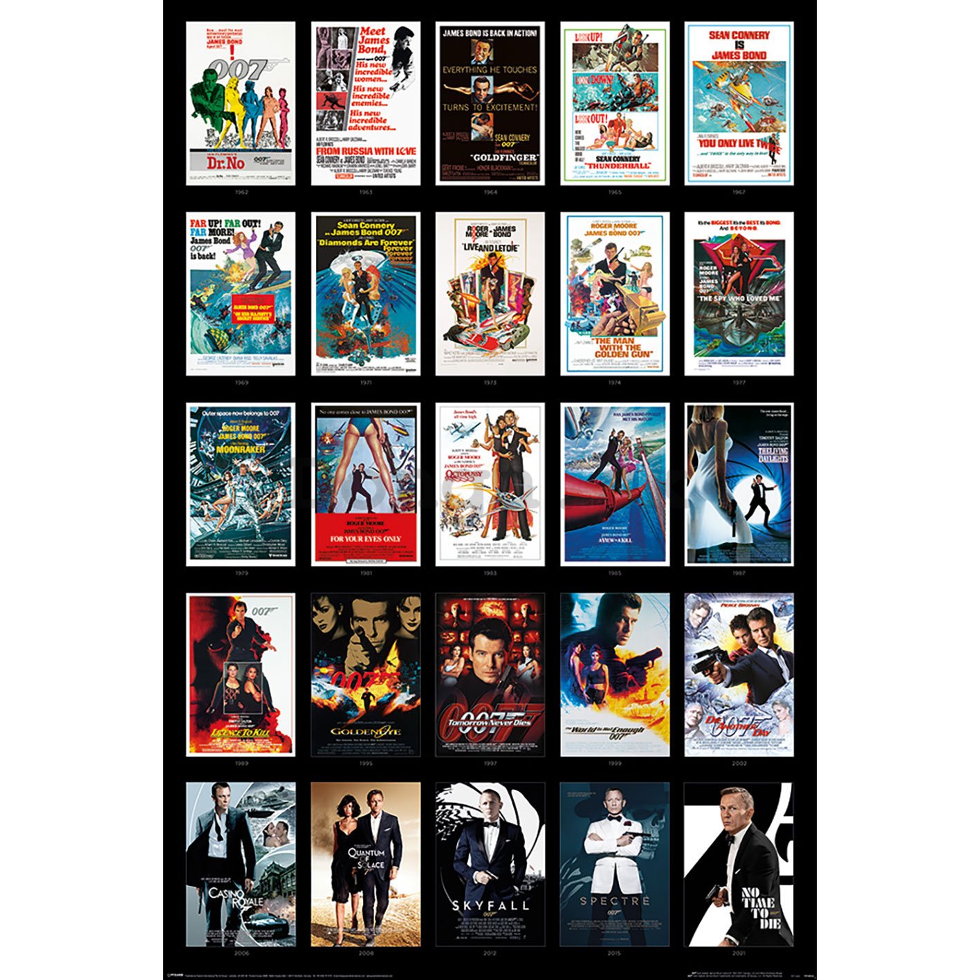 Plagát - James Bond (25 films)