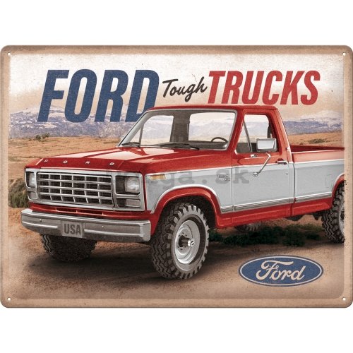 Plechová ceduľa: Ford (Tough Trucks F250 Ranger) - 40x30 cm