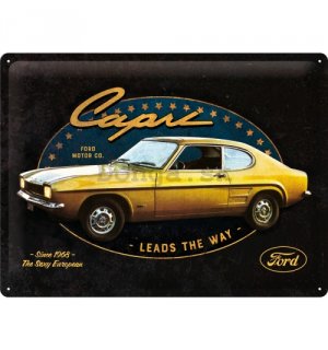 Plechová ceduľa: Ford (Capri Leads the Way) - 40x30 cm
