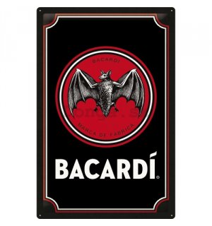 Plechová ceduľa: Bacardi (Logo Black)