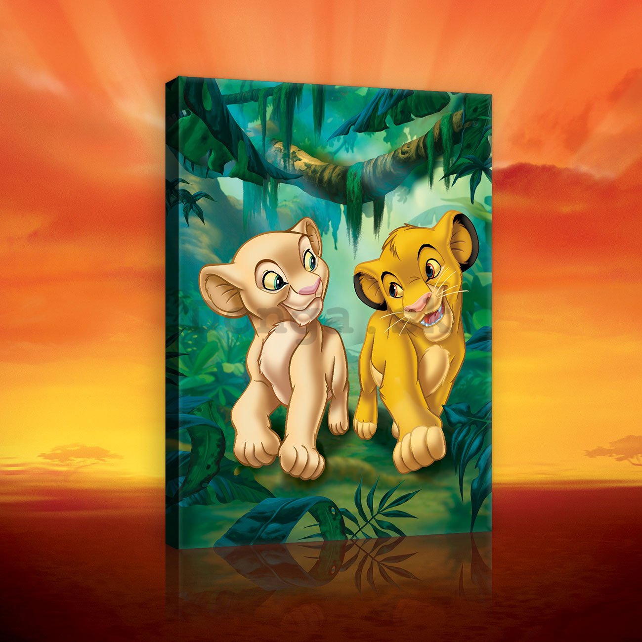 Obraz na plátne: Leví Kráľ (Mufasa a Nala) - 40x60 cm