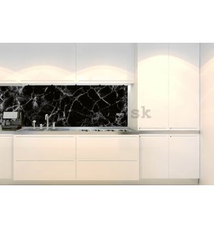 Samolepiaca umývateľná tapeta za kuchynskú linku - Čierny mramor (2), 180x60 cm