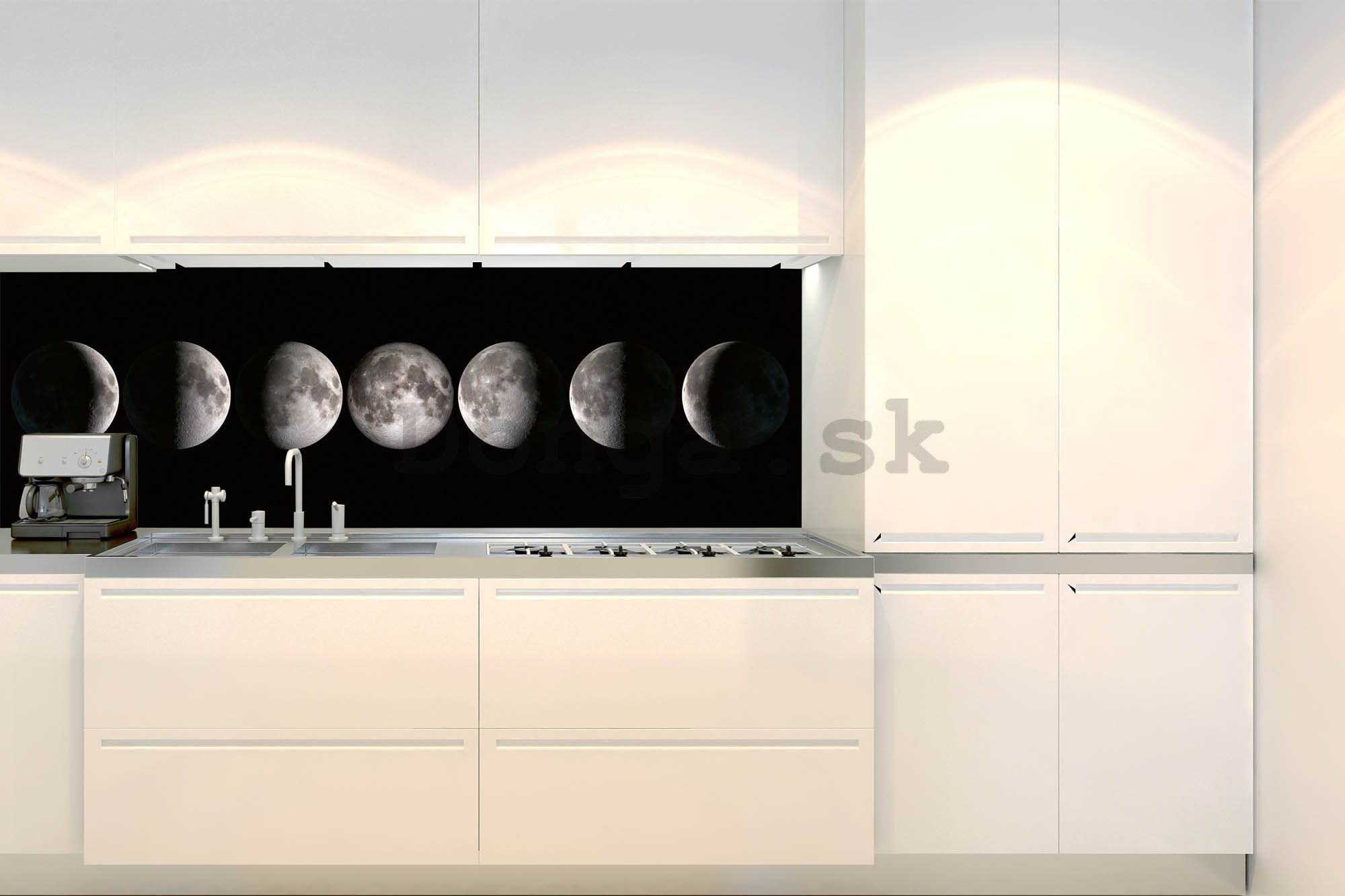 Samolepiaca umývateľná tapeta za kuchynskú linku - Fázy Mesiaca, 180x60 cm