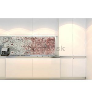 Samolepiaca umývateľná tapeta za kuchynskú linku - Hrdzavá stena, 180x60 cm