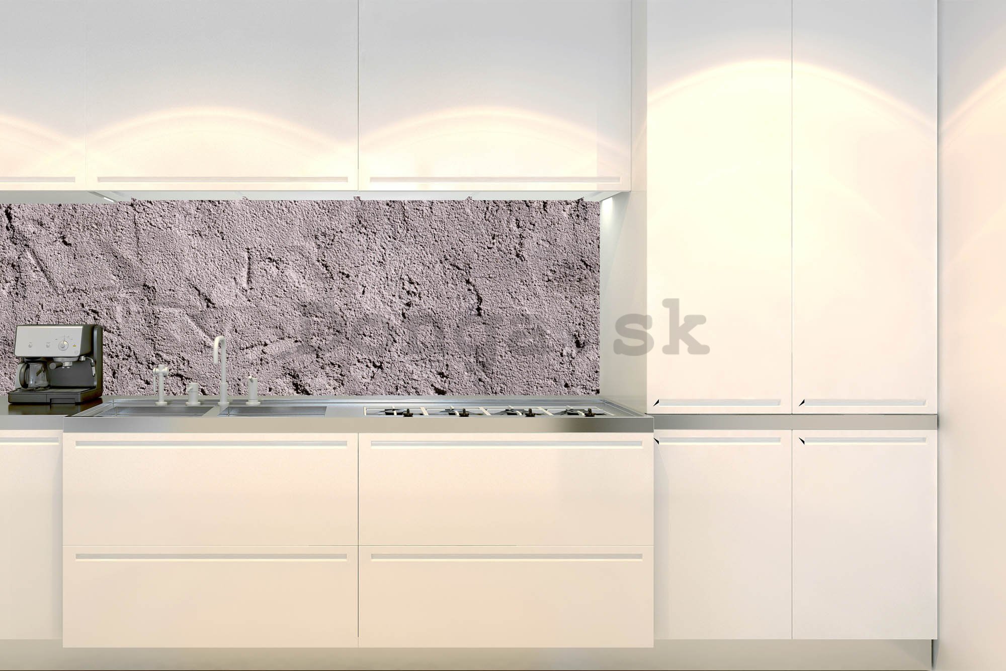 Samolepiaca umývateľná tapeta za kuchynskú linku - Tmavý štuk, 180x60 cm