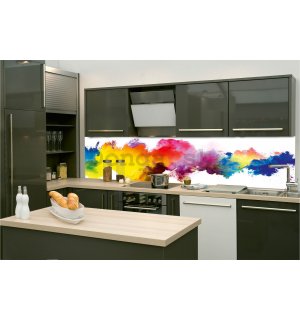 Samolepiaca umývateľná tapeta za kuchynskú linku - Výbuch farieb, 260x60 cm