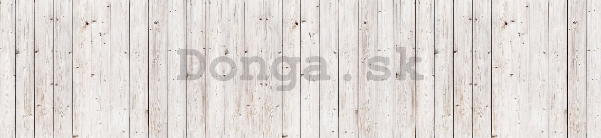 Samolepiaca umývateľná tapeta za kuchynskú linku - Biela drevená stena, 260x60 cm