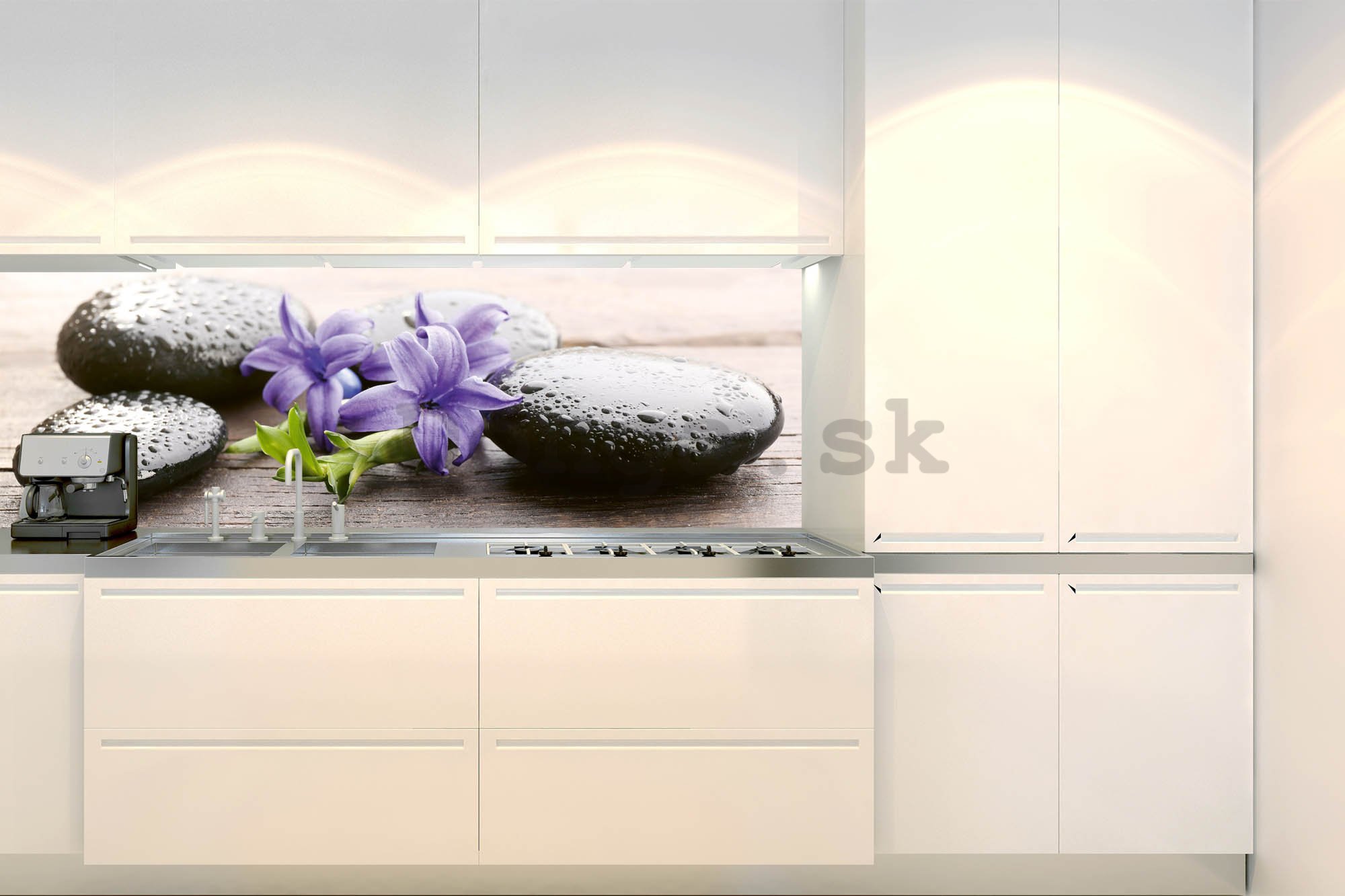 Samolepiaca umývateľná tapeta za kuchynskú linku - Kúpeľné horúce kamene, 180x60 cm