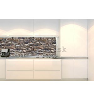 Samolepiaca umývateľná tapeta za kuchynskú linku - Ttradičná kamenná múr, 180x60 cm