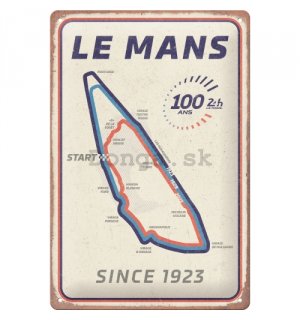 Plechová ceduľa: 24h Le Mans - Circuit 100 Ans - 20x30 cm