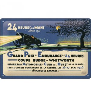 Plechová ceduľa: 24h Le Mans First Race 1923 - 30x20 cm