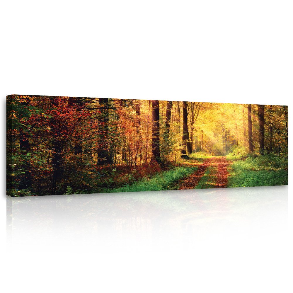 Obraz na plátne: Jesenná cesta - 145x45 cm