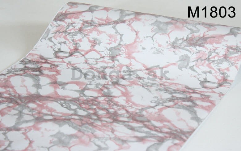 Samolepiace tapety na nábytok imitácia ružového mramoru 45 cm x 3m