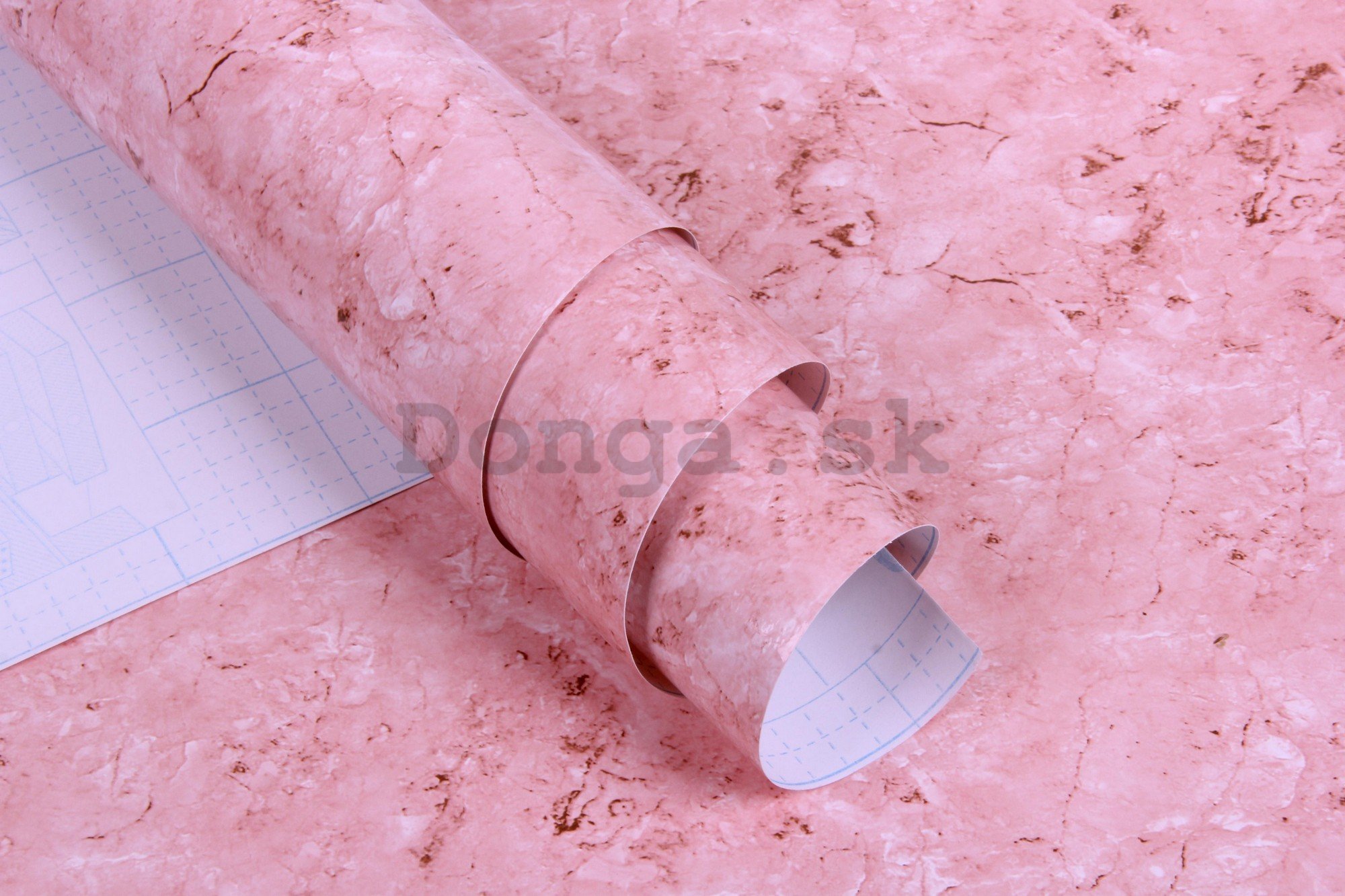 Samolepiace tapeta na stenu mramor růžový 45cm x 3m