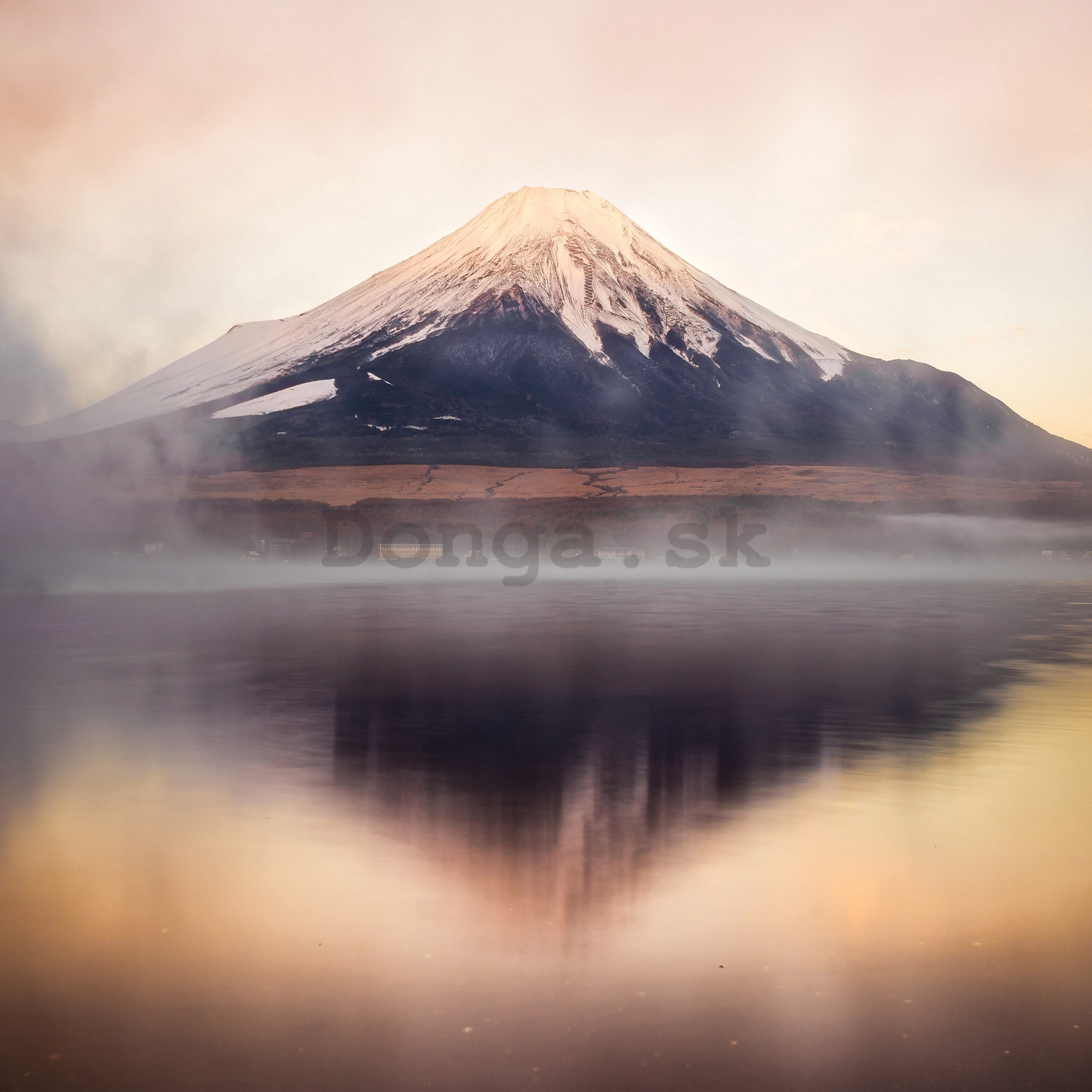 Fototapeta vliesová: Jazero a hora Fudži - 254x184 cm