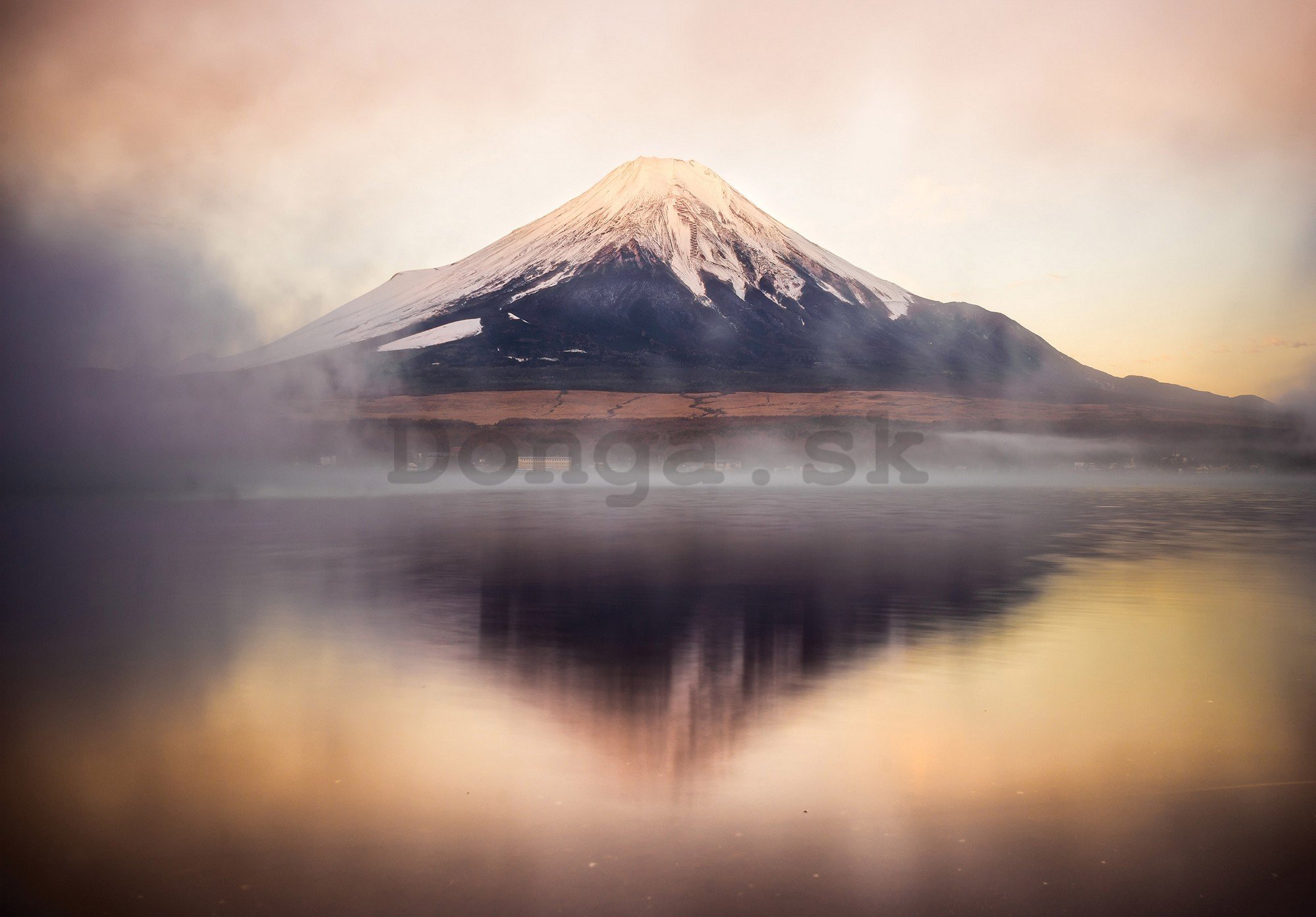 Fototapeta vliesová: Jazero a hora Fudži - 254x184 cm