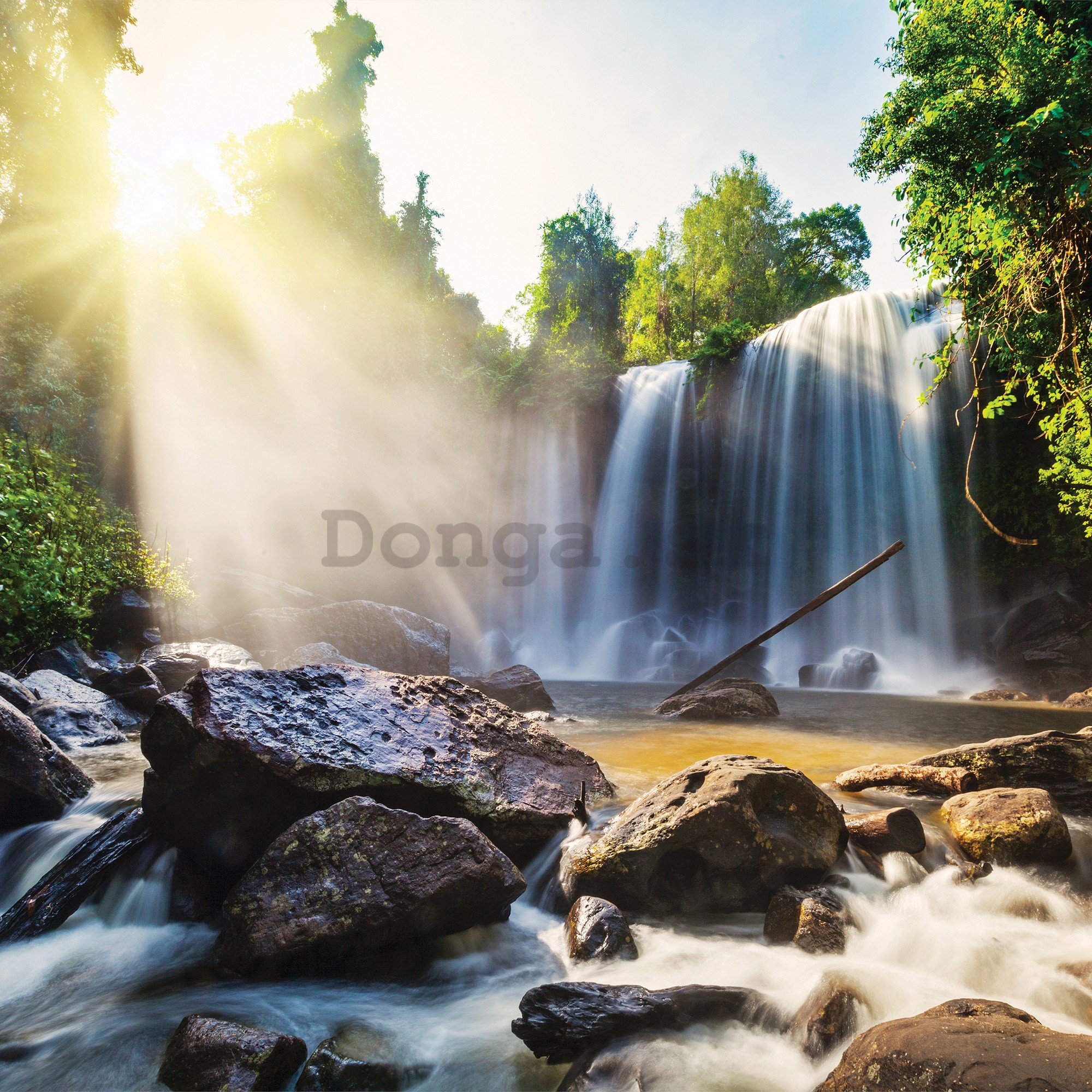 Fototapeta vliesová: Vodopády pri východe slnka - 368x254 cm