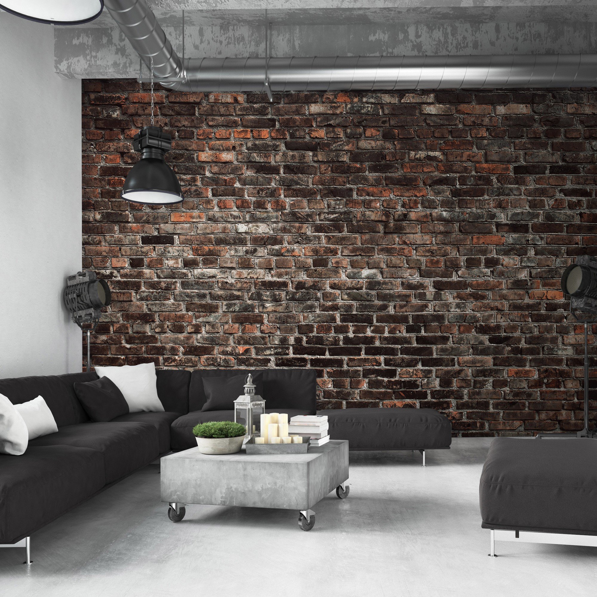 Fototapeta vliesová: Imitácia tehlovej steny - 368x254 cm