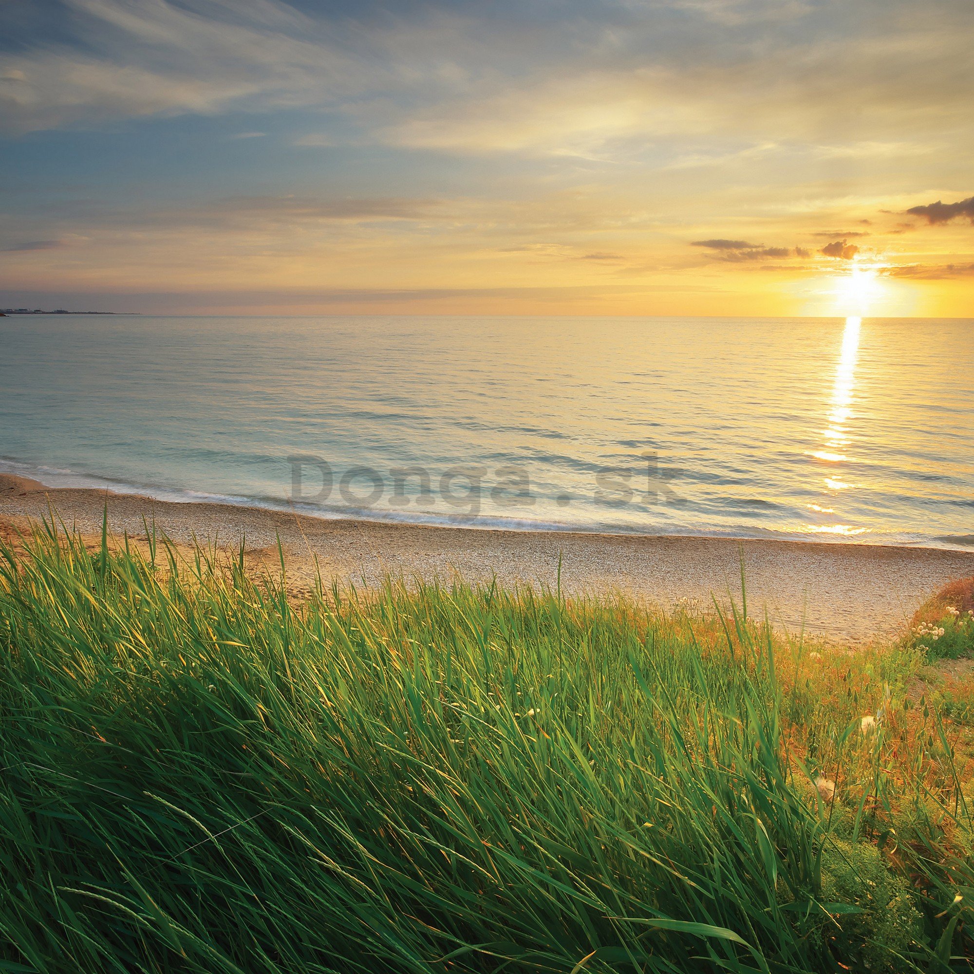 Fototapeta vliesová: Pláž pri západe slnka - 416x254 cm