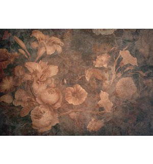 Fototapeta vliesová: Vintage imitácia kvetov - 254x184 cm