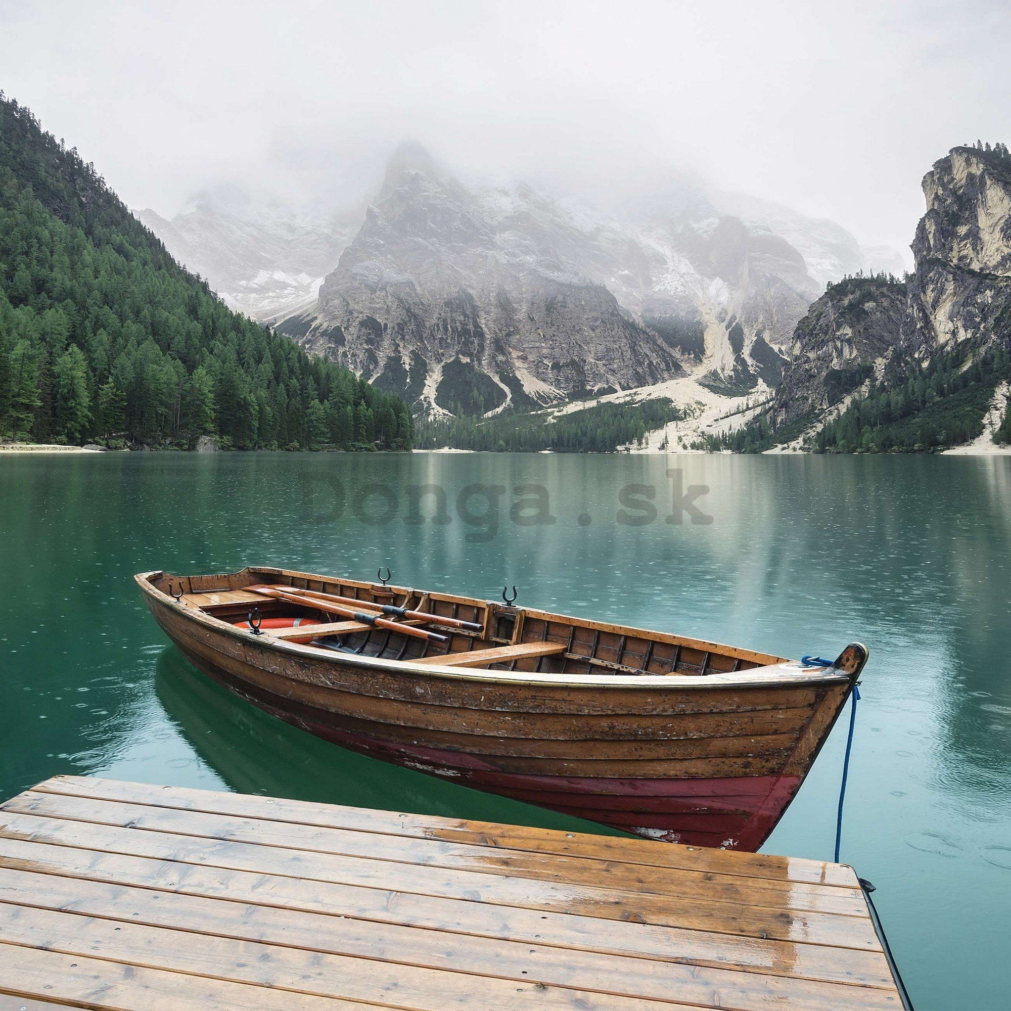 Fototapeta vliesová: Loďka na jezeře - 104x70,5 cm